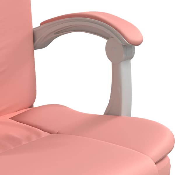 Kontorsstol rosa konstläder