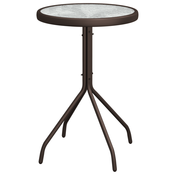 Trädgårds Bistro Set 3 pcs Brun Stål