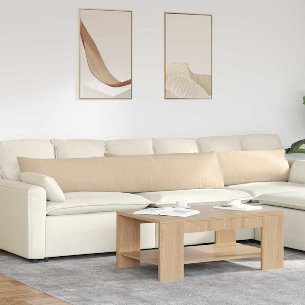 Sofakuddar 2 pcs Kräm 200 x 40 cm tyg