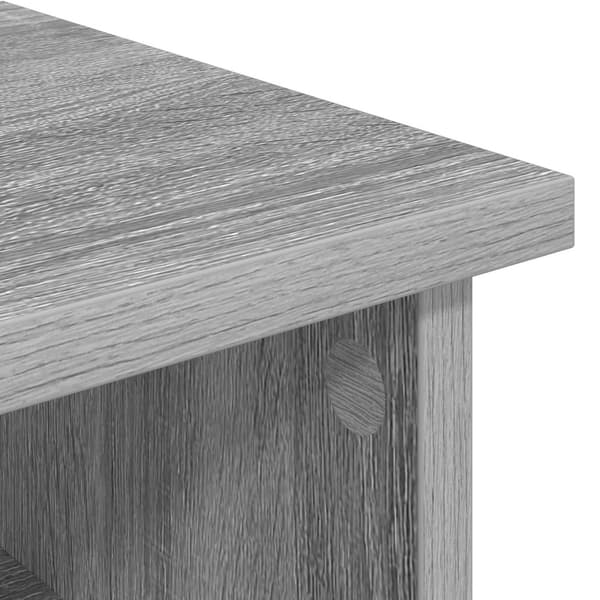 Elektrisk eldstad Grå Sonoma 110 x 30 x 50 cm Konstruerat trä