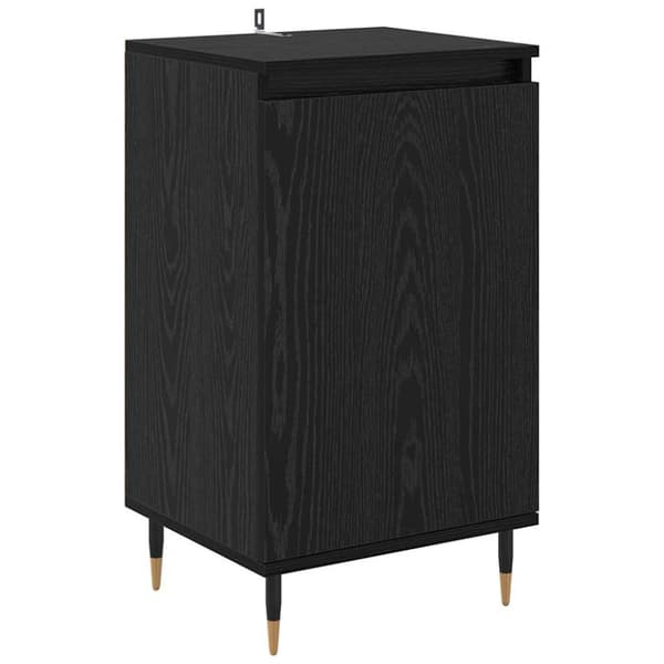 Sideboard 2 pcs Svart Ek 40 x 35 x 70 cm