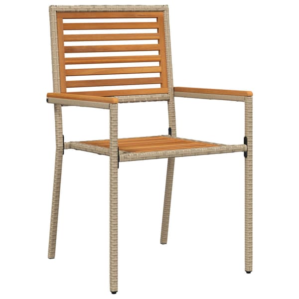 Trädgårdsmöbelset 5 pcs Beige och brun konstrotting