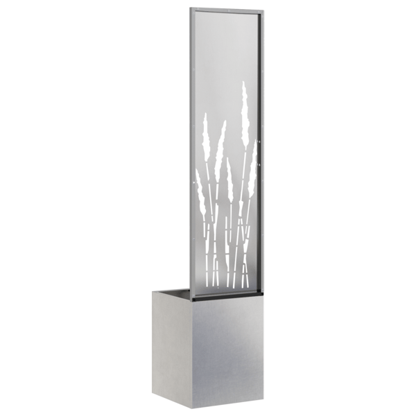 Trädgårds integritetsskärm Silver 32 x 150 cm Rostfritt stål