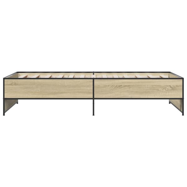 Sängram Sonoma-ek 80 x 200 cm Konstruerat trä