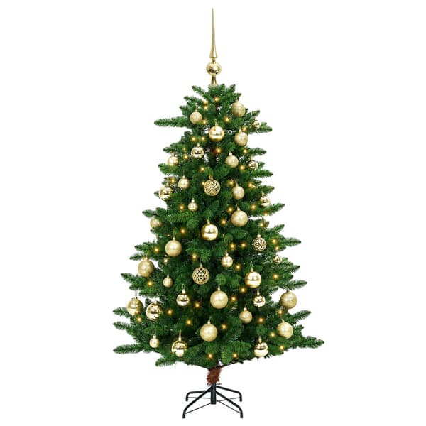 Artificial Christmas Tree with Bauble 150 cm 150 LED-lampor