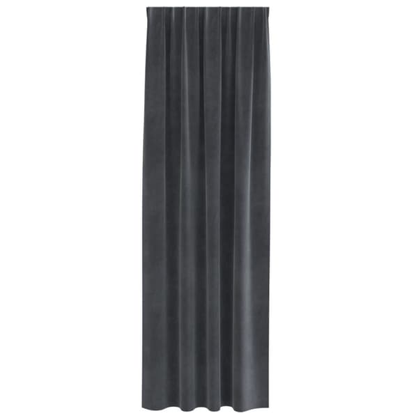 Mörkläggningsgardiner 2 pcs Ljusgrå 140 x 225 cm Sammet