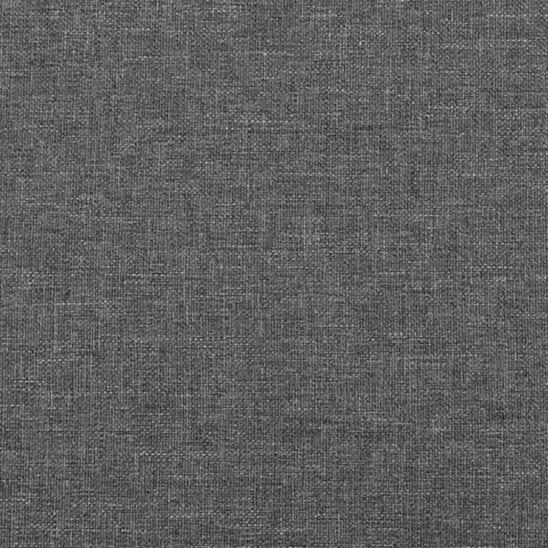 Sänggavel mörkgrå 200x5x118/128 cm tyg