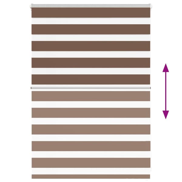 Rullgardin zebra brun 110x100 cm tyg bredd 105,9 cm polyester