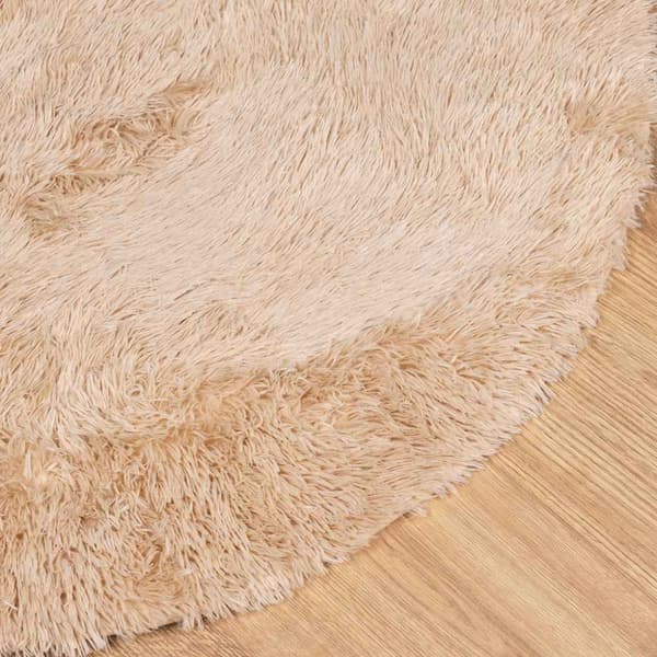 Ryamatta med lång lugg NAVARRA beige 200x200 cm polyester