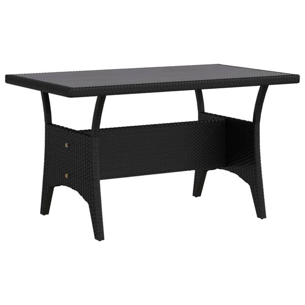 Utomhusmatbord 5 st Svart konstrotting