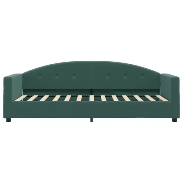 Dagbädd med madrass mörkgrön 80x200 cm sammet