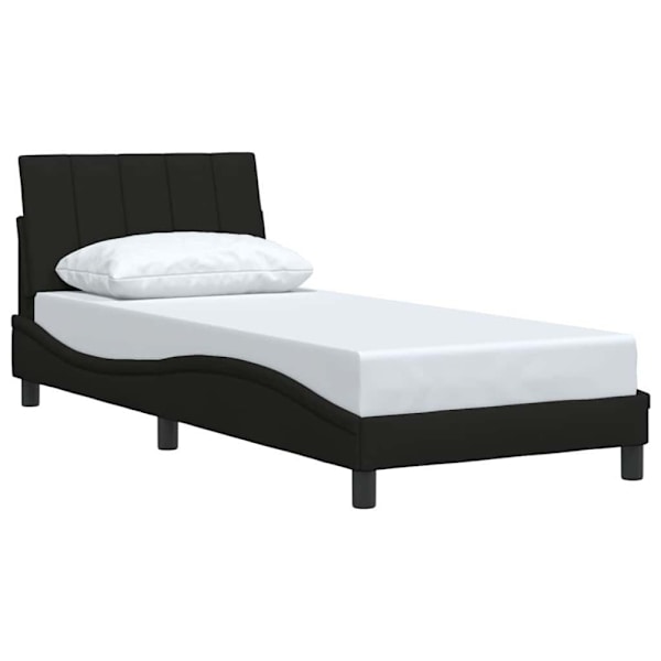 Bed Frame without Mattress "Hanko" Black 80x200 cm Fabric