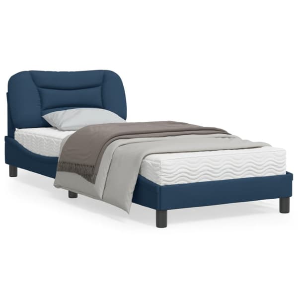 Bed Frame without Mattress "Hvar" Blue 90x200 cm Fabric
