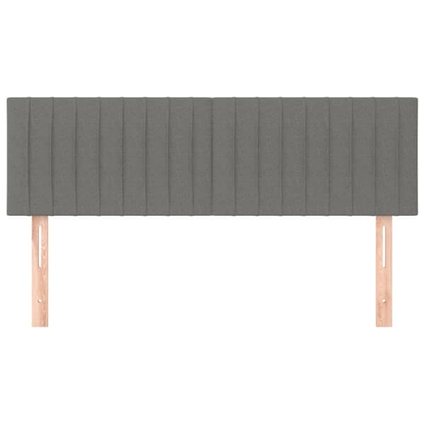 Sänggavlar mörkgrå 144x5x78/88 cm tyg