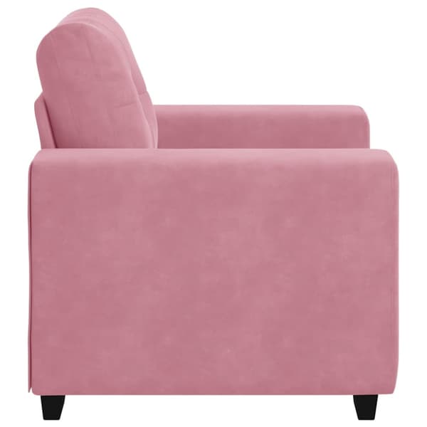 Soffstol rosa 100x78x80 cm sammet