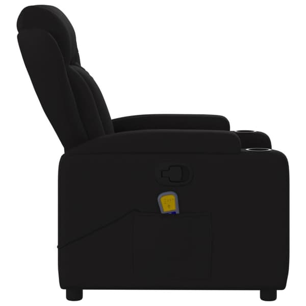 Massagefåtölj svart tyg