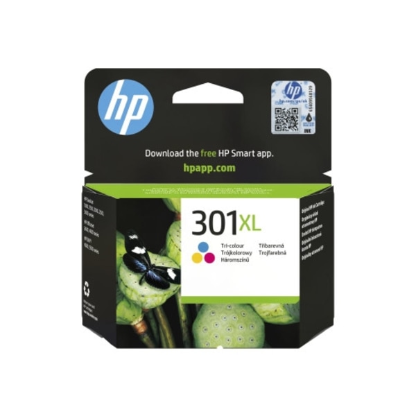HP 301XL - Lång livslängd - färg (cyan, magenta, gul) - original - bläckpatron