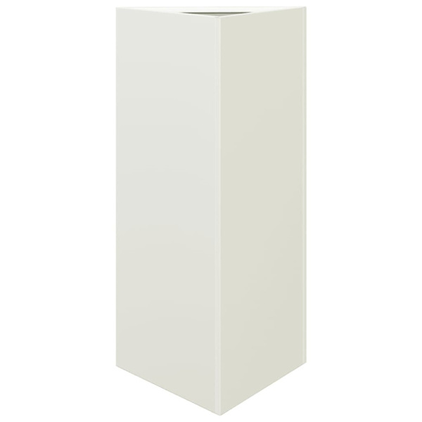 Odlingslådor 2 st vit triangulär 40x34,5x75 cm stål