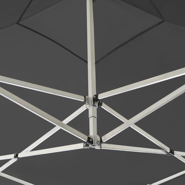 Hopfällbart partytält aluminium 3x3 m antracit