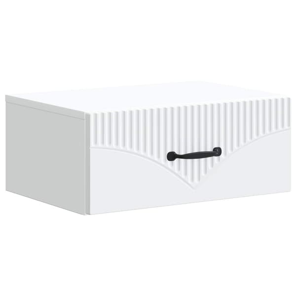 Väggmonterat Sängbord med låda 2 pcs Vit 49 x 34,5 x 20 cm