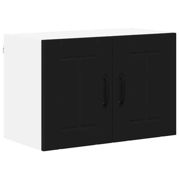 Köksskåp Lucca 2 pcs Svart 60 x 31 x 40 cm Konstruerat trä