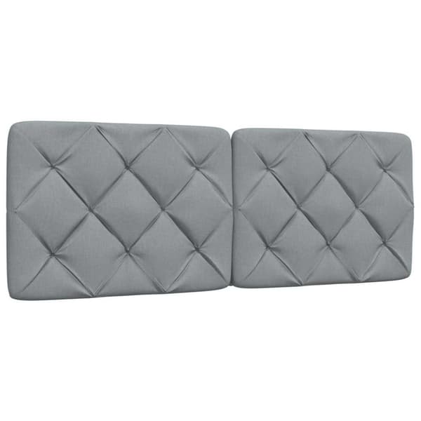 Bed with Mattress Light Grey 140x200 cm Fabric