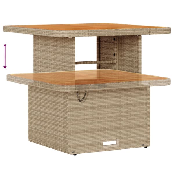 Trädgårdsmöbelset Beige konstrotting