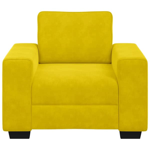 Soffstol gul 100x77x82 cm sammet
