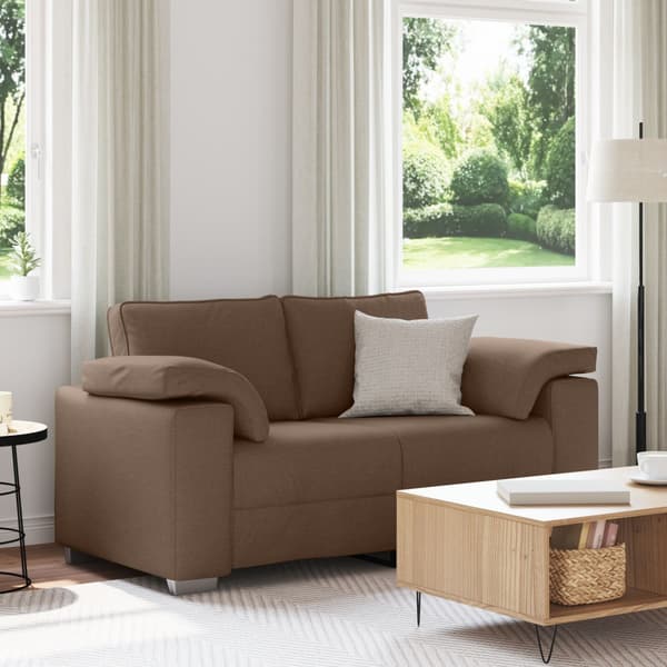Tvåsitssoffa Brun 160 cm tyg