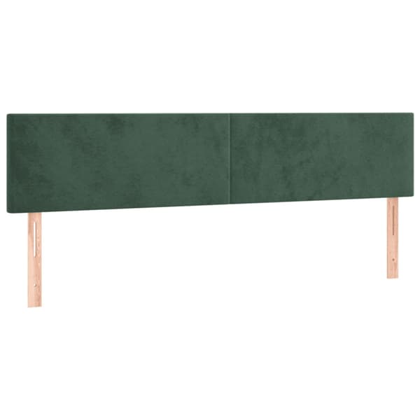 Ramsäng med madrass mörkgrön 180x200 cm sammet