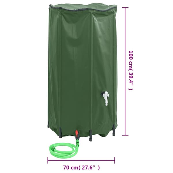 Vattentank med kran vikbar 380 L PVC