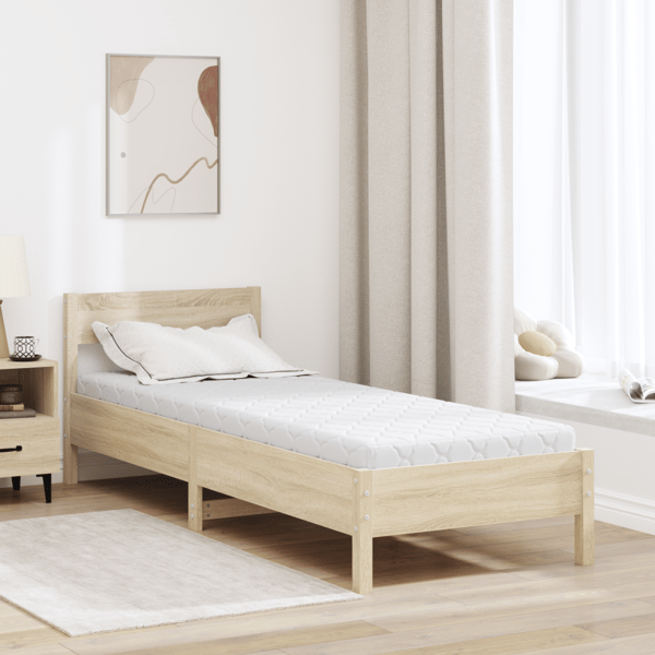 Madrass Vit 80 x 200 cm Jacquardtyg