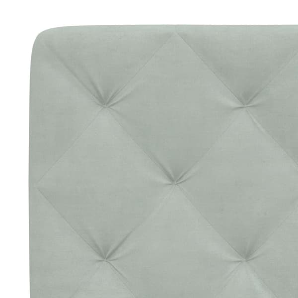 Headboard Cushion Light Grey 183 cm Velvet