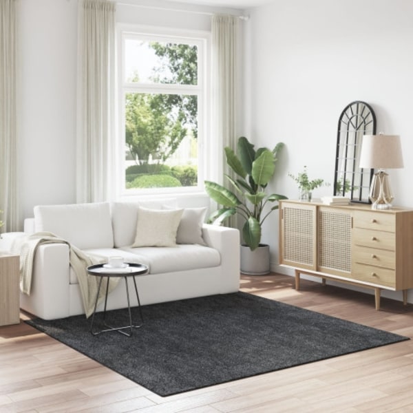 Hög pilematta med latexbakgrund mörkgrå 200x200 cm