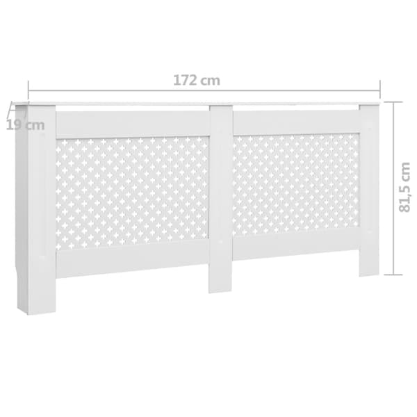Elementskydd vit 172x19x81,5 cm MDF