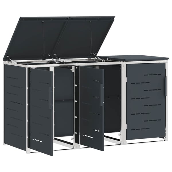 Sopcontainerförvar Antracit 207 x 77,5 x 112,5 cm