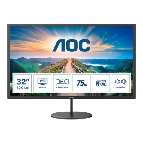 AOC Q32V4 - LED-skärm - QHD - 32" Svart