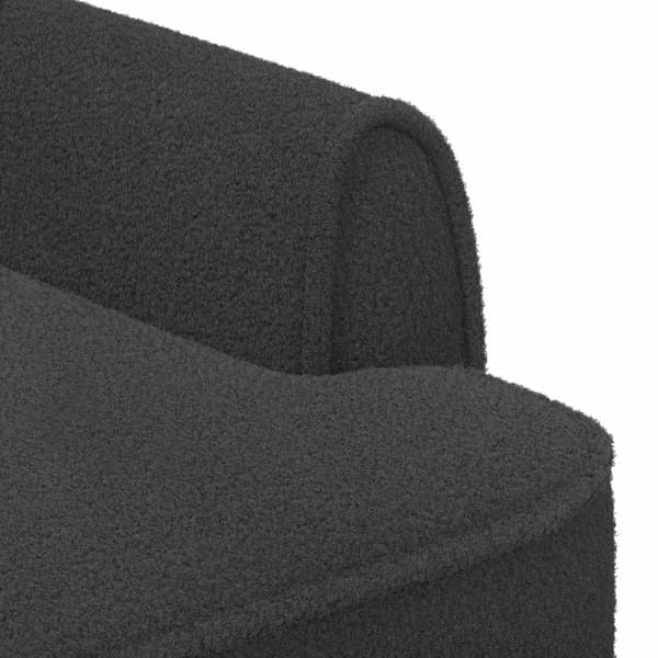 Loveseat med knapprapport Mörkgrå 117 x 67 x 77 cm Bouclé