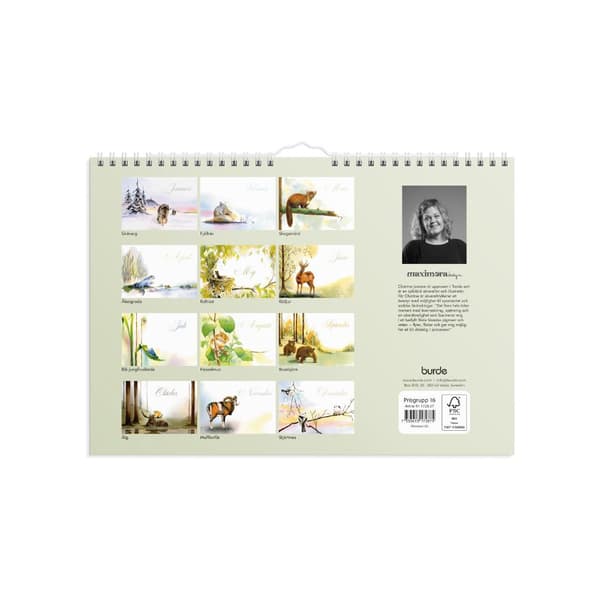 Väggkalender Naturalmanacka 2027
