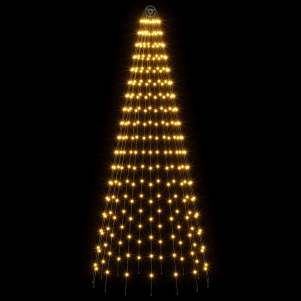 Julgransbelysning med markspjut 270 LED-lampor Varmvit och