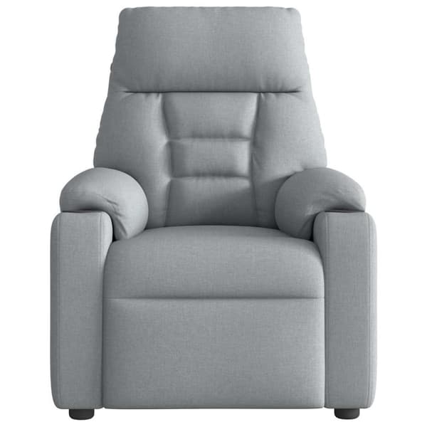 Massagefåtölj ljusgrå tyg