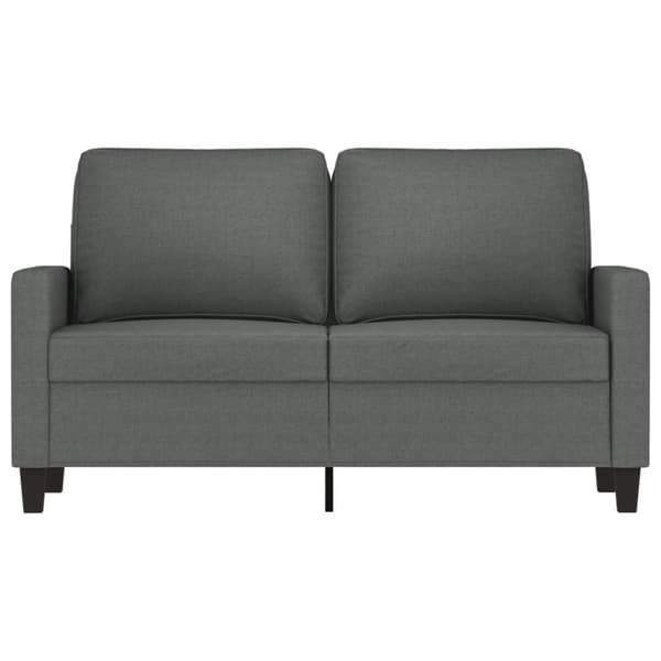 Soffa 2-sits mörkgrå 120 cm tyg