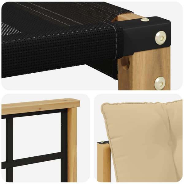Utomhussoffset med kudde 7 pcs Vit och Beige