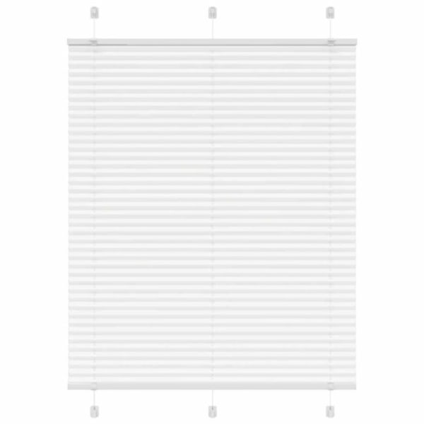 Plisserad persienn vit 105x150 cm tyg bredd 104,4cm polyester