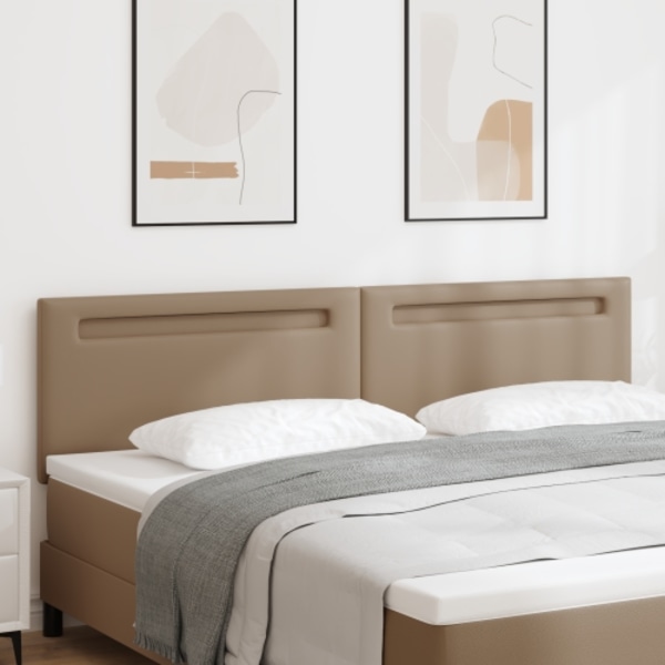 Sänggavel Enkelt Design Cappuccino 200 cm Konstläder