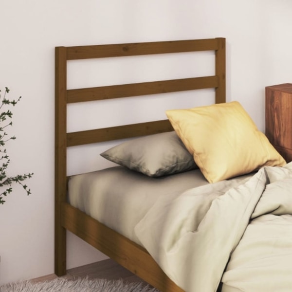 Sänggavel honungsbrun 95x4x100 cm massiv furu