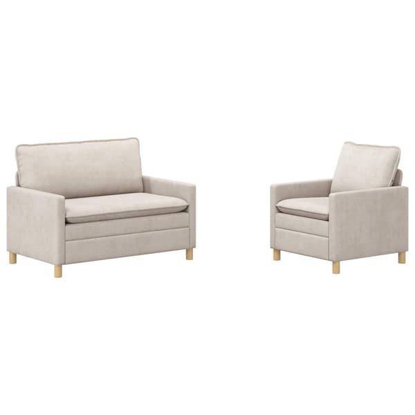 Soffset 2 pcs Gräddvit Polyester