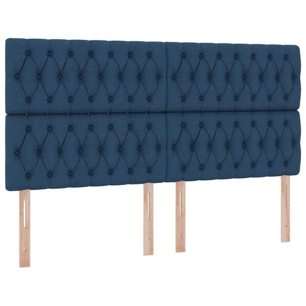 Förvaringssäng med madrass Blå 160 x 200 cm Polyester