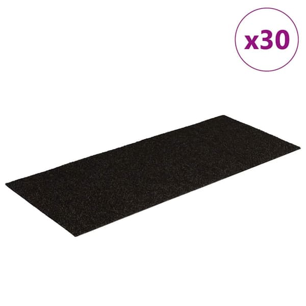 Trappmattor självhäftande 30 st 60x25 cm mörkbruna rektangulära