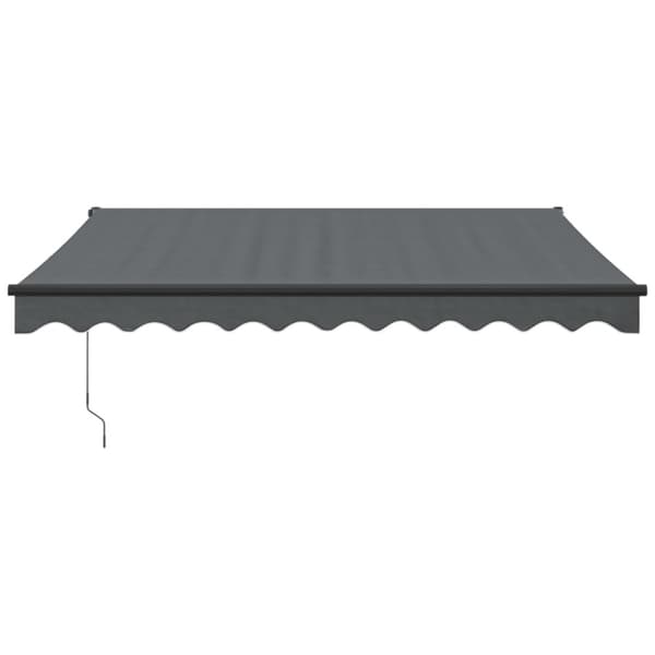 Markis infällbar antracit 3x2,5 m tyg&aluminium